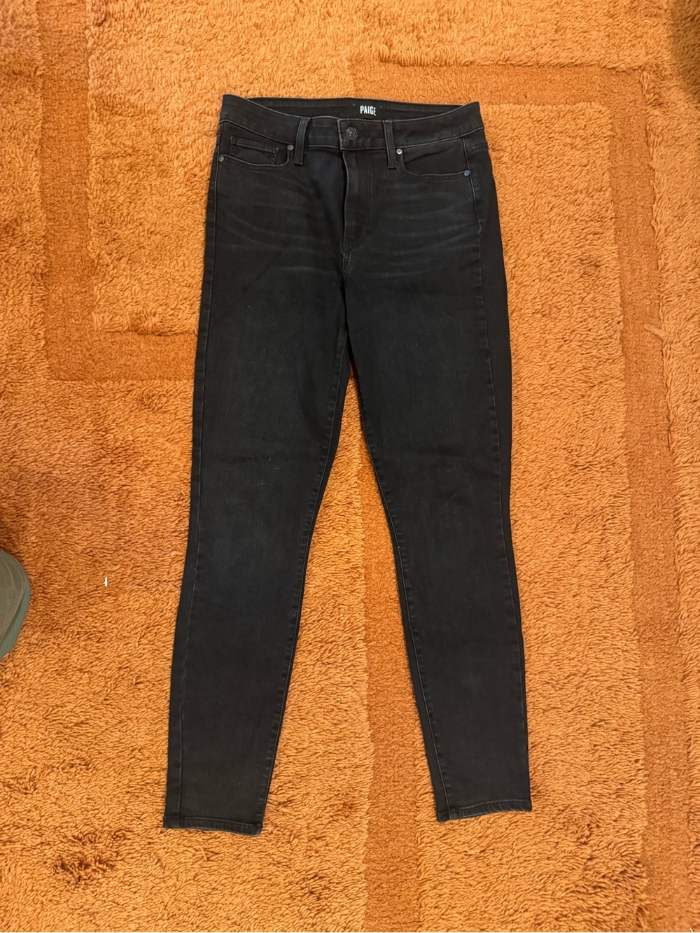 PAIGE Black High-Rise Skinny Jeans